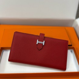 [홍콩명품.Hermes] 에르메스 26SS 로고 레더 가죽 장지갑 (레드-은장), BGM5595, H3, 명품지갑,홍콩명품,사이트,명품쇼핑몰