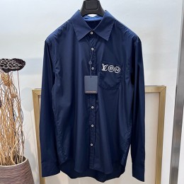 [가격문의][홍콩명품.LOUIS VUITTON] 루이비통 26SS 로고 프린트 남방 셔츠 (블루), BM24500, YS, 레플리카의류,미러급사이트