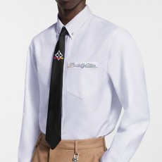 [홍콩명품.LOUIS VUITTON] 루이비통 26SS 로고 엠벨리시드 롱 슬리브드 코튼 셔츠 1AGTQ5 (화이트), BM24501, YS, 레플리카의류,미러급사이트
