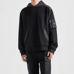 [가격문의][홍콩명품,PRADA] 프라다 26SS 삼각로고 후드 티셔츠 (블랙), BM24509, YS, 레플리카의류,미러급사이트