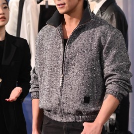 [가격문의][홍콩명품.LOUIS VUITTON] 루이비통 26SS 로고 울 봄버 자켓 1AIMSM (그레이), BM24516, YS, 레플리카의류,미러급사이트