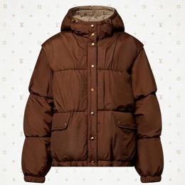 [홍콩명품.LOUIS VUITTON] 루이비통 26SS 로고 여성 후드 다운 패딩 자켓 1AJEB9 (브라운), BM24544, MC, 레플리카의류,미러급사이트