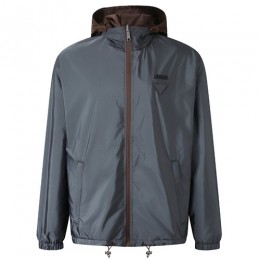 [홍콩명품,PRADA] 프라다 26SS 삼각로고 리버서블 후드 바람막이 자켓 (그레이-브라운), BM24562, KK, 레플리카의류,미러급사이트