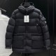 [홍콩명품.MONCLER] 몽클레어 26SS 로고 후드 구스다운 패딩 자켓 (블랙), BM24607, KSM, 레플리카의류,미러급사이트