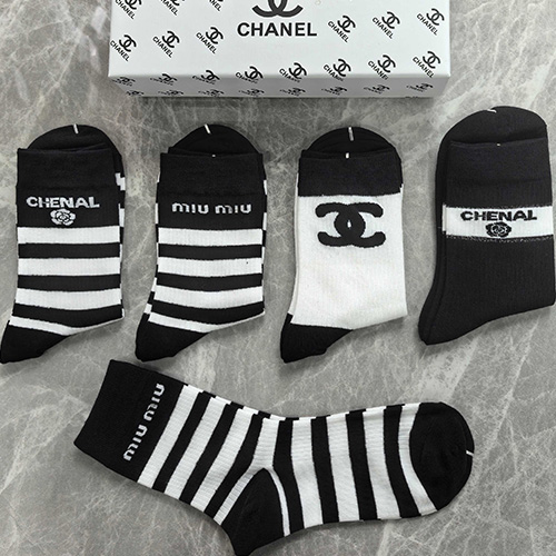 [홍콩명품.CHANEL] 샤넬 26SS 로고 명품 브랜드 모음 선물용 덧신 양말 5종, ET3338, NNT, 홍콩명품의류,구매대행,온라인명품