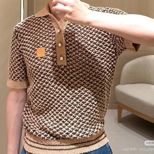 [홍콩명품.LOUIS VUITTON] 루이비통 26SS 로고 니트 카라 폴로 반팔 티셔츠 1AJUUF, BM24609, KK, 레플리카의류,미러급사이트