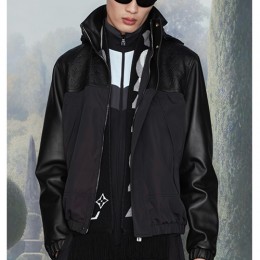 [홍콩명품.Louis Vuitton] 루이비통 26SS 로고 가죽 믹스 윈드브레이커 50 1AJBS9, BM24631, PG, 레플리카의류,미러급사이트