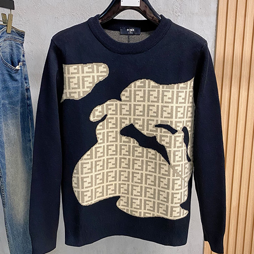 [홍콩명품.LOUIS VUITTON] 루이비통 26SS 로고 FF패턴 니트 스웨터 (블랙), BM24644, HH, 레플리카의류,미러급사이트