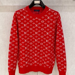 [홍콩명품.LOUIS VUITTON] 루이비통 26SS 로고 모노그램 니트 스웨터 (레드), BM24648, HH, 레플리카의류,미러급사이트