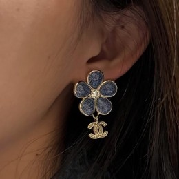 [홍콩명품.CHANEL] 샤넬 26SS 로고 다이아 장식 플라워 이어링 귀걸이, ET3399, JL, 명품악세사리,팔찌,귀걸이,반지