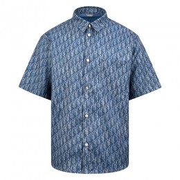 [홍콩명품,Christian Dior] 디올 26SS 로고 오블리크 반팔 남방 셔츠 (블루), BM24667, KK, 레플리카의류,미러급사이트