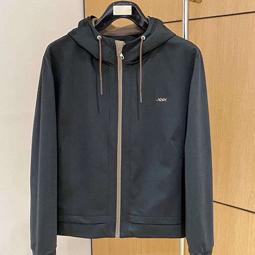 [홍콩명품.ZEGNA] 제냐 26SS 로고 자수 후드 바람막이 자켓 + 조거 팬츠 바지 상하의 세트 (2컬러), BM24693, 레플리카의류,미러급사이트