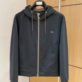 [홍콩명품.ZEGNA] 제냐 26SS 로고 자수 후드 바람막이 자켓 + 조거 팬츠 바지 상하의 세트 (2컬러), BM24693, 레플리카의류,미러급사이트