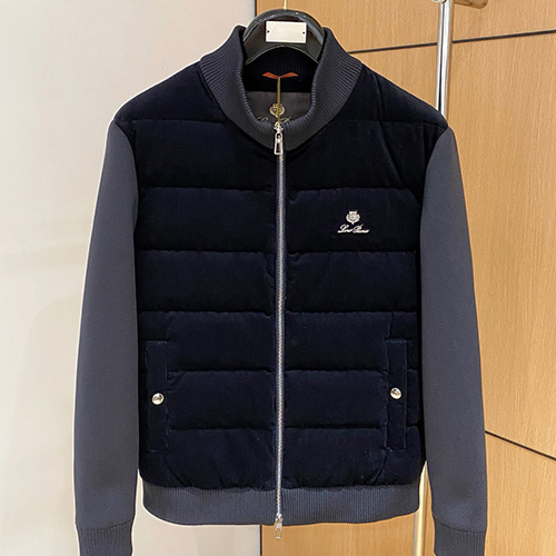 [홍콩명품.Loro Piana] 로로피아나 26SS 로고 터틀넥 코드류이 골덴 레이어드 다운 패딩 봄버 자켓 (3컬러), BM24703, 레플리카의류,미러급사이트