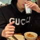 [가격문의][홍콩명품.Gucci] 구찌 26SS 로고 자수 후드 티셔츠 (블랙), BM24716, KB, 레플리카의류,미러급사이트