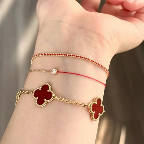 [가격문의][홍콩명품.VANCLEEF&ARPELS] 반클리프아펠 퓨어 알함브라 26SS 로고 FLOWERLACE 팔찌 (2컬러), ET3403, JL, 명품악세사리,팔찌,귀걸이,반지