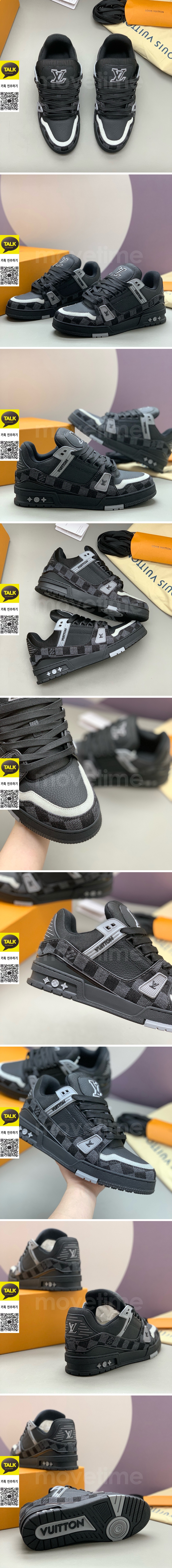 [가격문의][홍콩명품.LOUIS VUITTON] 루이비통 26SS 로고 남여 다미에 트레이너 스니커즈 운동화 (블랙), SE6095, PMD, 명품스니커즈,운동화,구두,로퍼,하이탑,신발