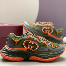 [가격문의][홍콩명품.Gucci] 구찌 26SS 로고 남여 Ripple 스니커즈 운동화 (카키-오렌지), SE6102, PMD, 명품스니커즈,운동화,구두,로퍼,하이탑,신발