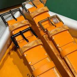 [홍콩명품,GOYARD] 고야드 26SS 로고 FLORIDA 노랑 레더 가죽 벨트 (4컬러), 4.0cm, BT1513, X1, 명품레플리카,인터넷쇼핑몰,남자명품,해외직구