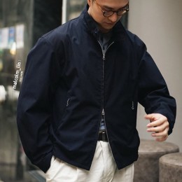 [홍콩명품.Loro Piana] 로로피아나 26SS 로고 터틀넥 봄버 자켓 (네이비), BM24719, KK, 레플리카의류,미러급사이트