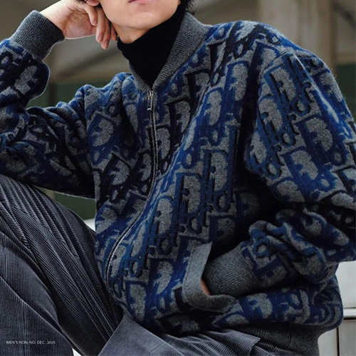 [홍콩명품,Christian Dior] 디올 26SS 로고 오블리크 니트 가디건 집업 자켓 (2컬러), BM24727, KK, 레플리카의류,미러급사이트