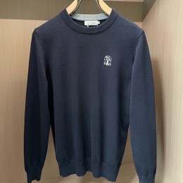 [홍콩명품.Brunello Cucinelli ] 브루넬로 쿠치넬리 26SS 로고 자수 니트 스웨터 (2컬러), BM24754, 레플리카의류,미러급사이트