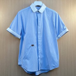 [홍콩명품.LOUIS VUITTON] 루이비통 26SS 로고 자수 반팔 남방 셔츠 + 쇼츠 반바지 상하의 세트 (스카이블루), BM24801, KK, 레플리카의류,미러급사이트