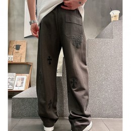 [홍콩명품.Chrome Hearts] 크롬하츠 26SS 로고 크로스 팬츠 바지 (다크그레이), BM24813, KK, 레플리카의류,미러급사이트