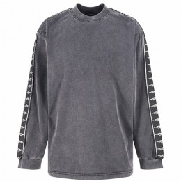 [홍콩명품.BALENCIAGA] 발렌시아가 26SS 로고 워싱 긴팔 티셔츠 (그레이), BM24829, JL, 레플리카의류,미러급사이트