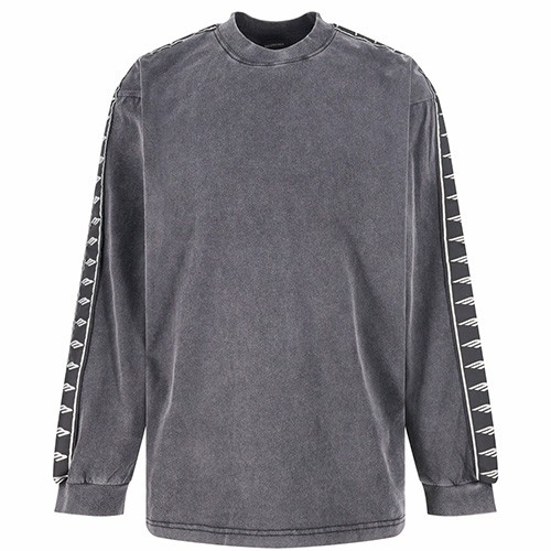 [홍콩명품.BALENCIAGA] 발렌시아가 26SS 로고 워싱 긴팔 티셔츠 (그레이), BM24829, JL, 레플리카의류,미러급사이트