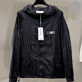 [홍콩명품,Christian Dior] 디올 26SS 로고 오블리크 후드 바람막이 자켓 (블랙), BM24882, KSM, 레플리카의류,미러급사이트