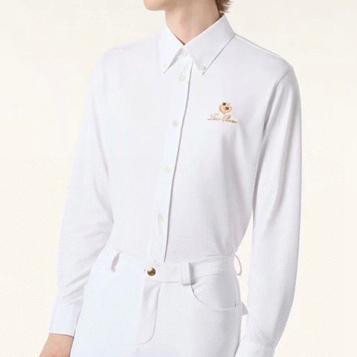[홍콩명품.Loro Piana] 로로피아나 26SS 로고 자수 남방 셔츠 (화이트), BM24948, JL, 레플리카의류,미러급사이트