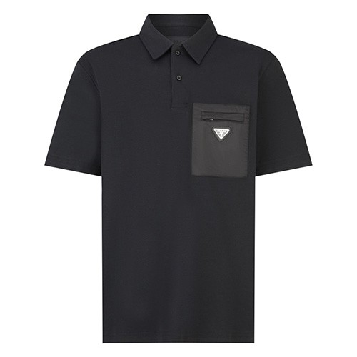 [홍콩명품,PRADA] 프라다 26SS 삼각로고 나일론 포켓 카라 폴로 반팔 티셔츠 (2컬러), BM25152, JL, 무료배송