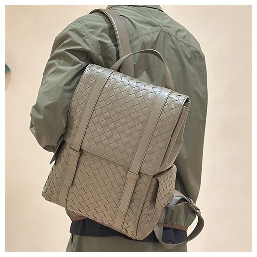 [홍콩명품.BOTTEGA VENETA] 보테가베네타 26SS 로고 백 투 스쿨 백팩 805971 (카키), BGM5734, BDA, 무료배송