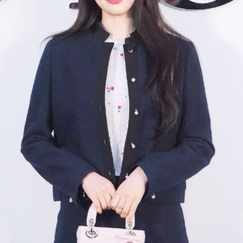 디올 로고 여성 트위드 자켓 (네이비) 26SS