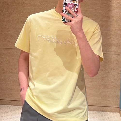 루이비통 로고 자수 반팔 티셔츠 1AJWY6 (노랑) 26SS