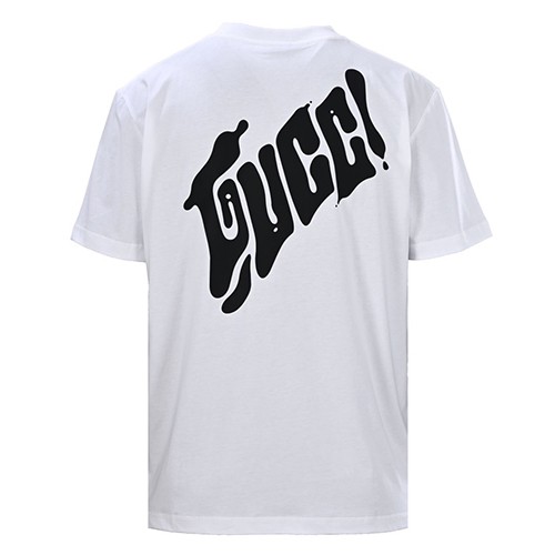 구찌 로고 그래픽 자수 Lido 반팔 티셔츠 (화이트) 26SS
