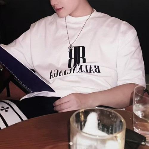 발렌시아가 로고 BB 프린트 반팔 티셔츠 (2컬러) 26SS