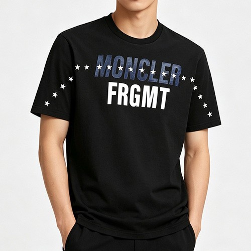 몽클레어 로고 FRGMT 프린트 반팔 티셔츠 (블랙) 26SS