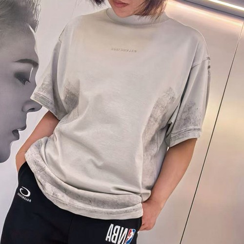 발렌시아가 로고 자수 반팔 티셔츠 (2컬러) 26SS