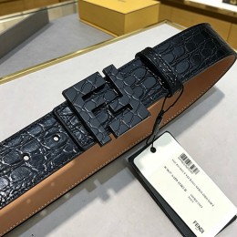 펜디 로고 FF 레더 가죽 3.9cm 벨트 (블랙) 26SS