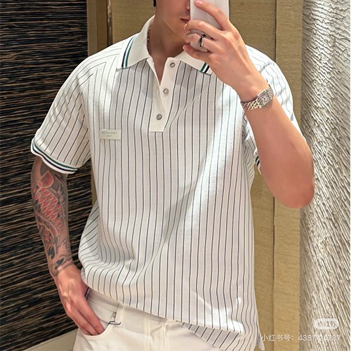루이비통 스트라이프 카라 폴로 반팔 티셔츠 1AK7HW 26SS