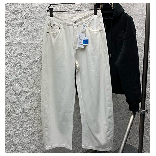 로에베 오버핏 데님 팬츠 화이트 진 청바지 26SS