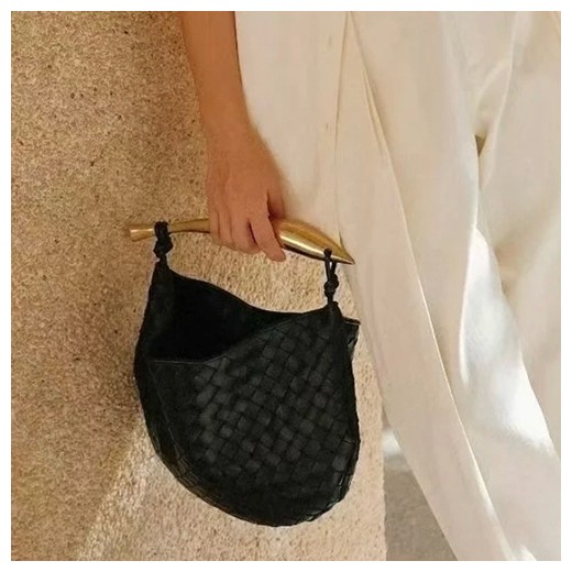보테가베네타 미디엄 Sardine 인트레치아토 블랙 토트백 26SS