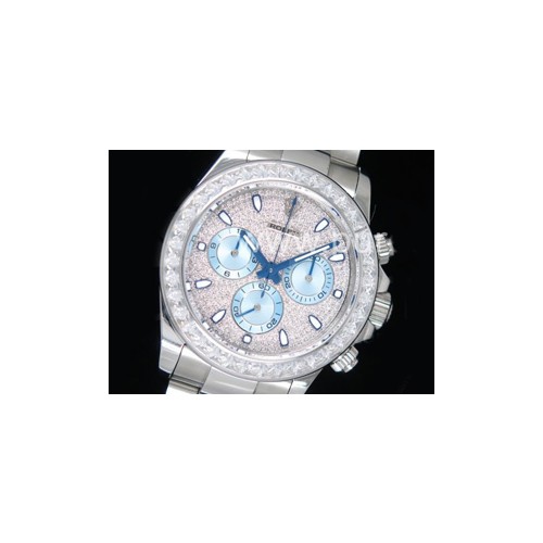 로렉스 데이토나 116576 풀 다이아몬드 다이얼 | Daytona 116576TBR Full Paved Diamonds SS BLF Best Edition Diamonds Dial on SS Bracelet A4130