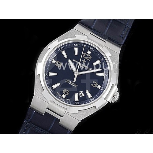 바쉐론콘스탄틴 오버시스 블루 다이얼 | Overseas SS 8F Maker Blue Dial on Blue Leather Strap MIYOTA9015