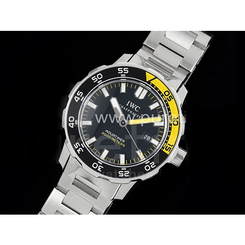 [홍콩명품시계.IWC] 아이더블유씨 아쿠아타이머 오토매틱 블랙/옐로우 다이얼, 무브타임,남자명품시계,워치,중년남자,SA,명품시계,메탈시계