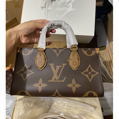 [홍콩명품.LOUIS VUITTON] 루이비통 24SS 로고 온더고 이스트 웨스트 토트 백 모노그램 리버스 캔버스 M46653, BGM3992, BDA, 홍콩명품가방,명품쇼핑몰,크로스백,핸드백,구매대행