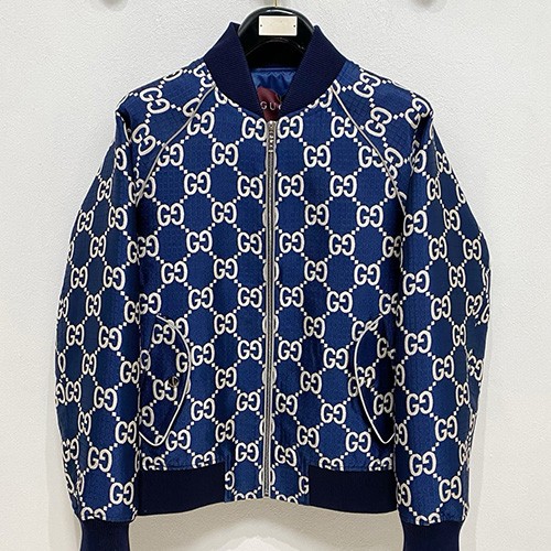 [홍콩명품.Gucci] 구찌 25SS 로고 GG수프림 봄버 자켓 (블루), BM19495, G5, 홍콩명품의류,구매대행,온라인명품