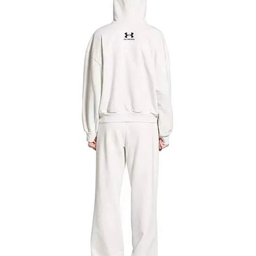 [홍콩명품.BALENCIAGA] 발렌시아가 25SS 로고 언더아머 콜로보 후드 집업 자켓 + 팬츠 바지 상하의 세트 (화이트), BM20141, KB, 홍콩명품의류,구매대행,온라인명품